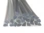 Preview: Plastic welding rods PET-G 6mm triangular Transparent 25 rods Front | az-reptec