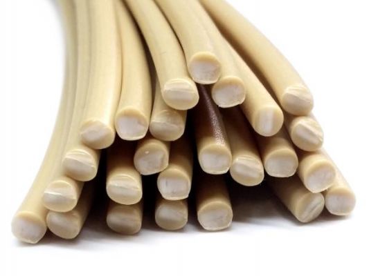 Plastic welding rods PE-HD 4mm round Beige (RAL1001) 25 rods front HDPE | az-reptec