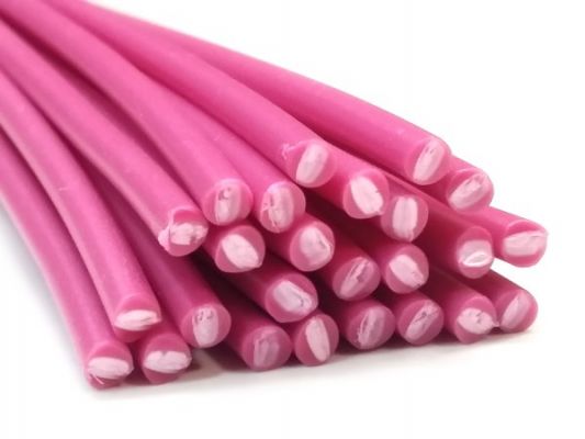 Plastic welding rods PE-HD 4mm round Magenta (RAL4010) 25 rods HDPE | az-reptec