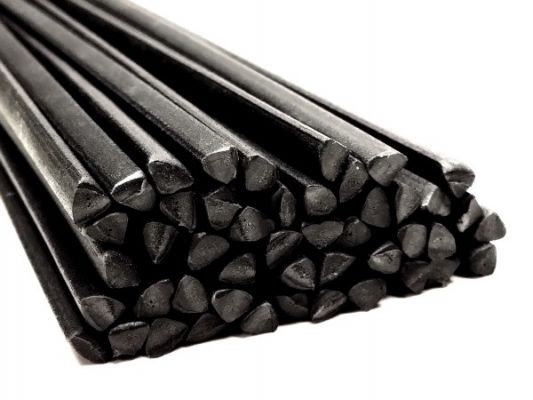 Plastic welding rods PP 6mm Triangular Black 25 bars