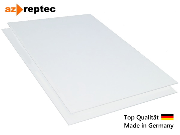 Kunststoffplatte ABS 2mm Weiß 2000 x 1000 mm (2m x 1m) Einseitige  Schutzfolie und Made in