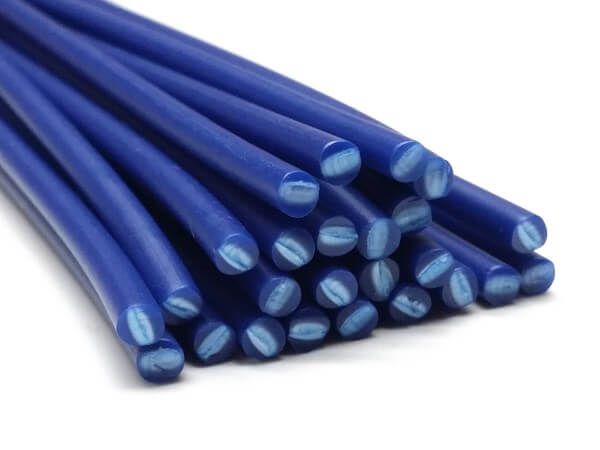 Plastic welding rods PE-HD 4mm round Blue (RAL5003) 25 rods HDPE | az-reptec