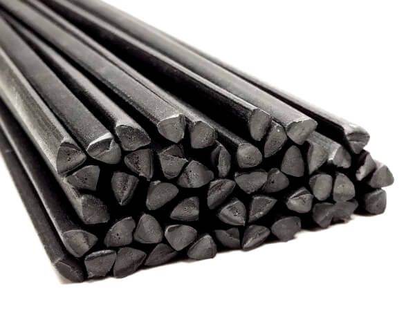 Plastique baguettes de soudure PP/PE 4mm Triangulaire Noir 25 Barres | az-reptec