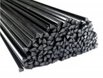 Plastic welding rods POM 4mm Triangular Black 25 rods