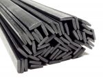 Plastic welding rods PP/EPDM 8x2mm Flat Black 25 bars